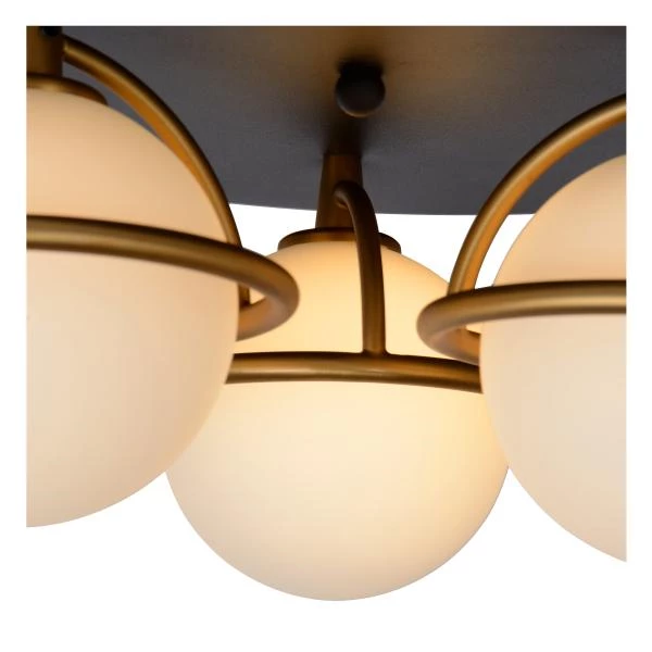 Lucide ISOBEL - Flush ceiling light Bathroom - Ø 38 cm - 3xG9 - IP44 - Black - detail 2